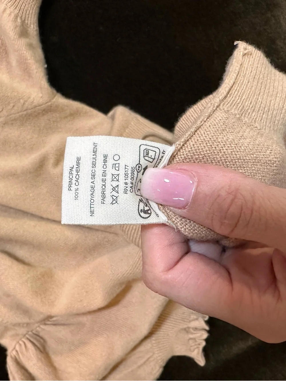 Ulla Johnson  $370 Polline Cashmere Frilled Short-Sleeve Sweater Cashmere SMALL